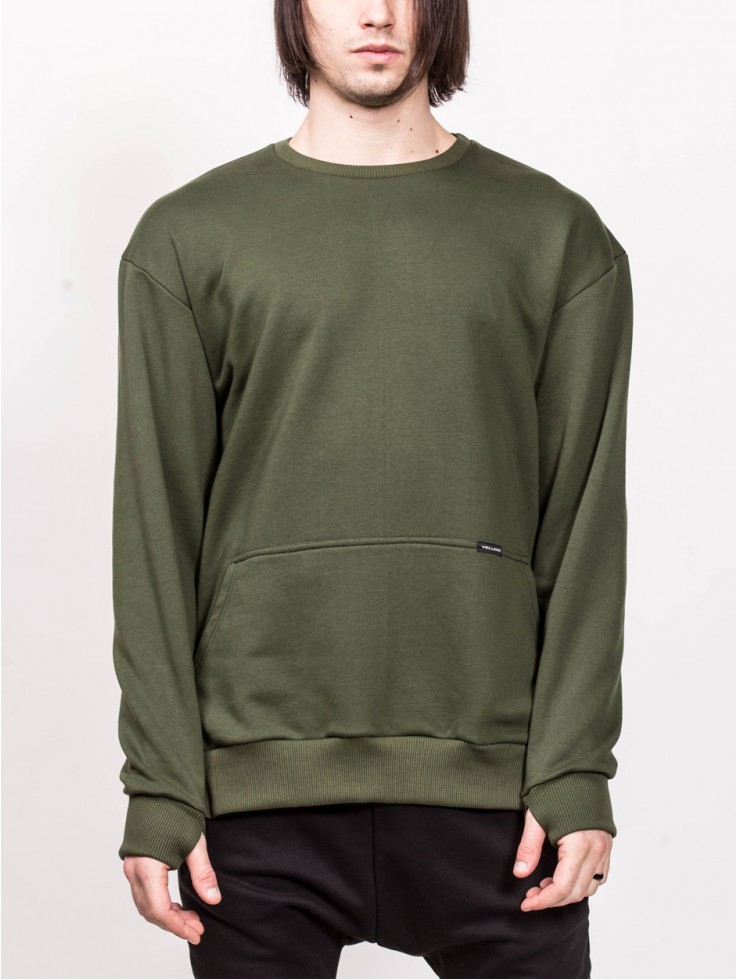 SWEATSHIRT WITH ZIPPER GREEN 