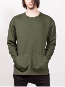 SWEATSHIRT WITH ZIPPER GREEN 