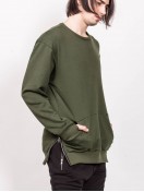 SWEATSHIRT WITH ZIPPER GREEN 