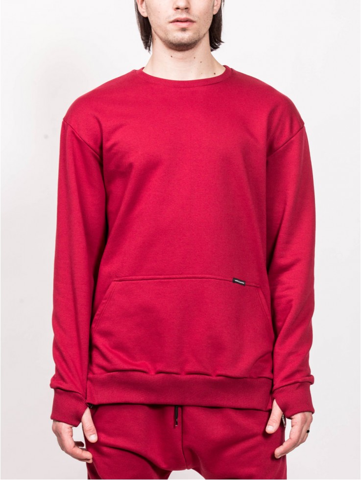 SWEATSHIRT WITH ZIPPER  RED 