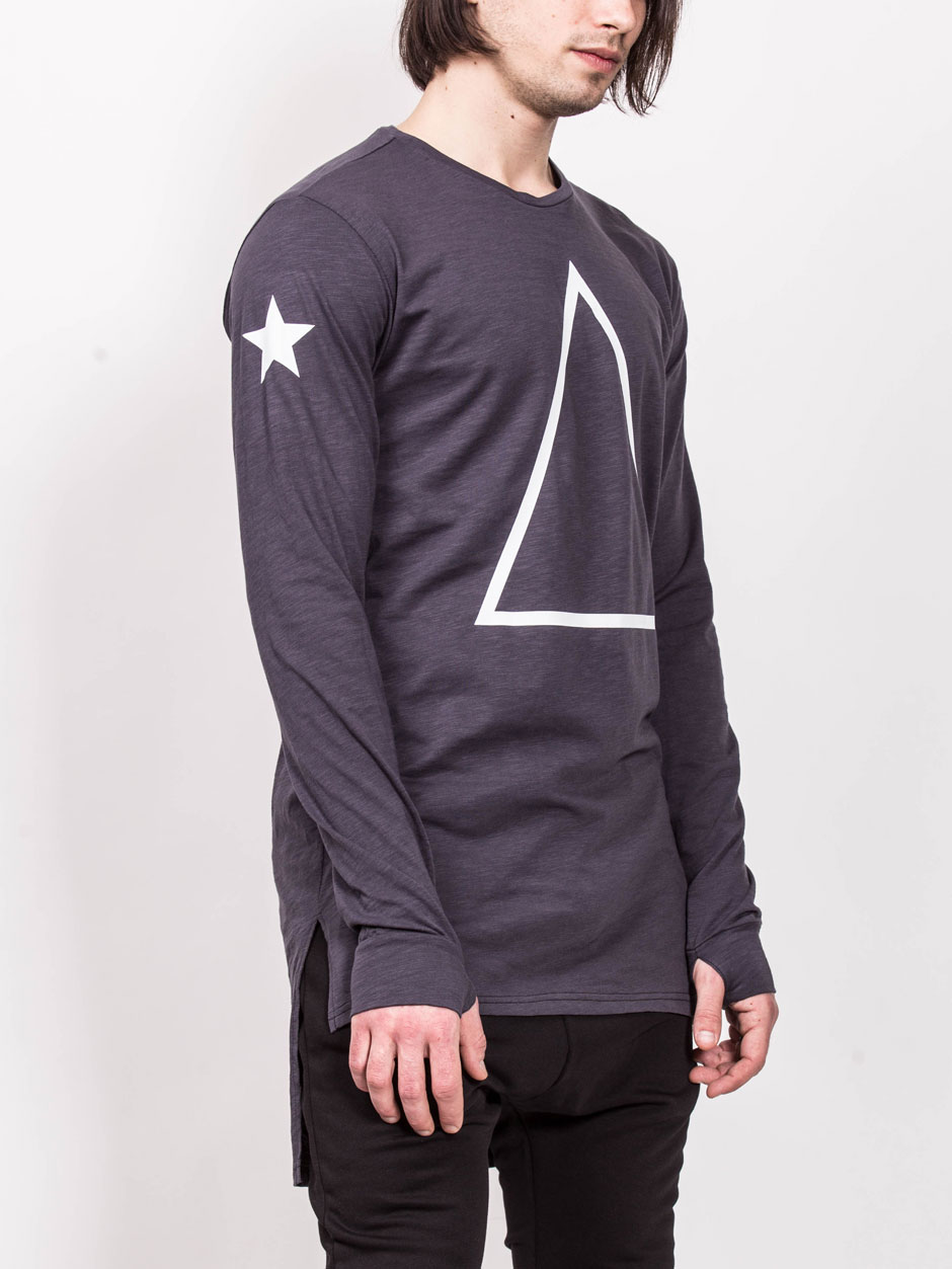 T-SHIRT LONG SLEEVE 99-PROBLEM GRAY