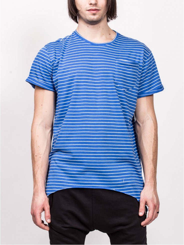 T-SHIRT WITH STRIPES BLUE