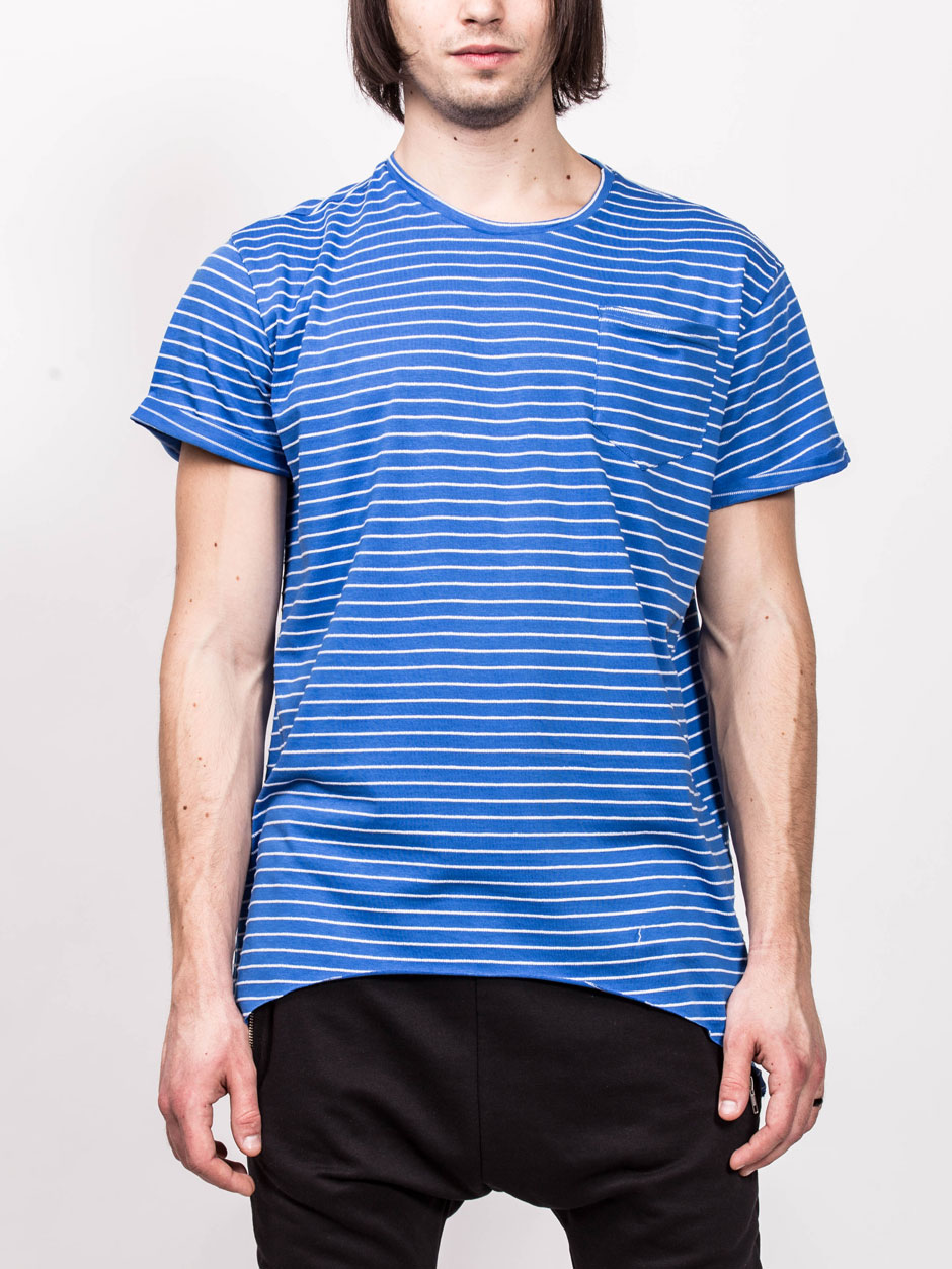 T-SHIRT WITH STRIPES BLUE