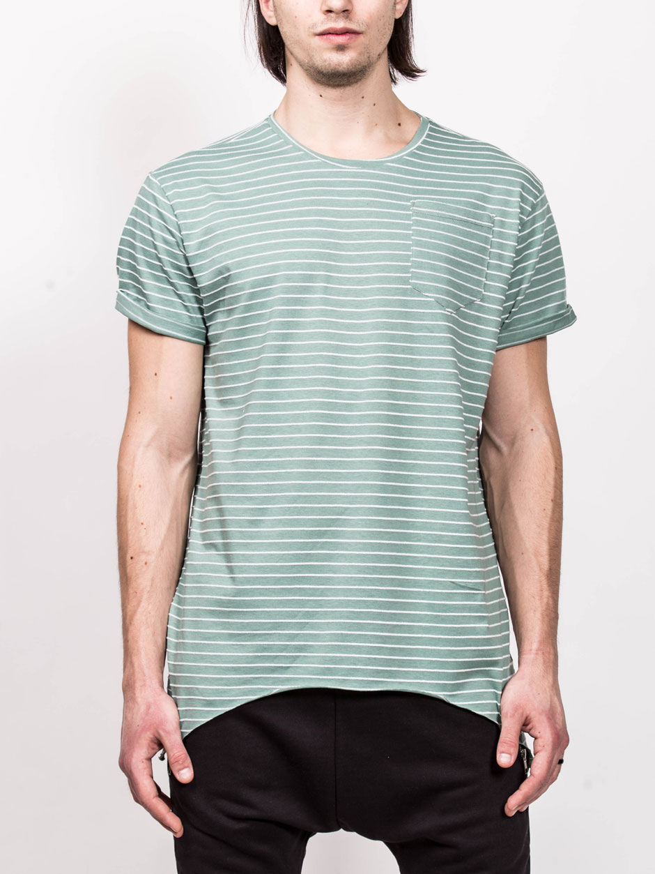 T-SHIRT WITH STRIPES GREEN