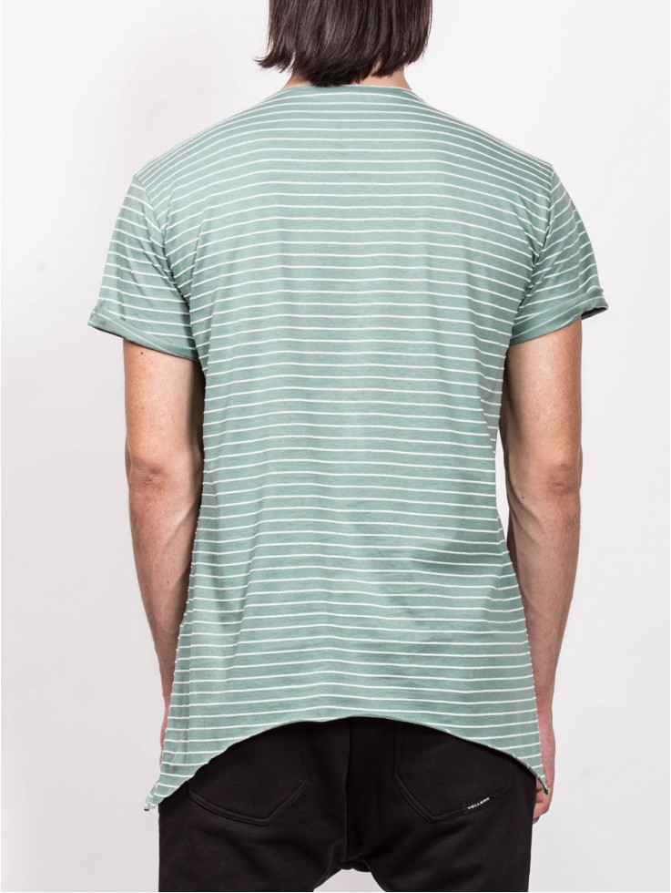 T-SHIRT WITH STRIPES GREEN
