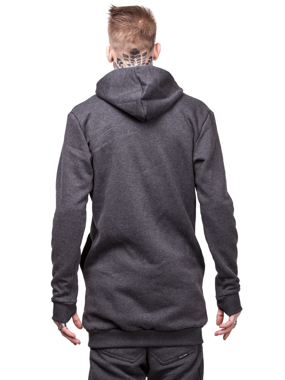 HOODIE ZIPPER LONG GREY