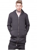 HOODIE ZIPPER LONG GREY