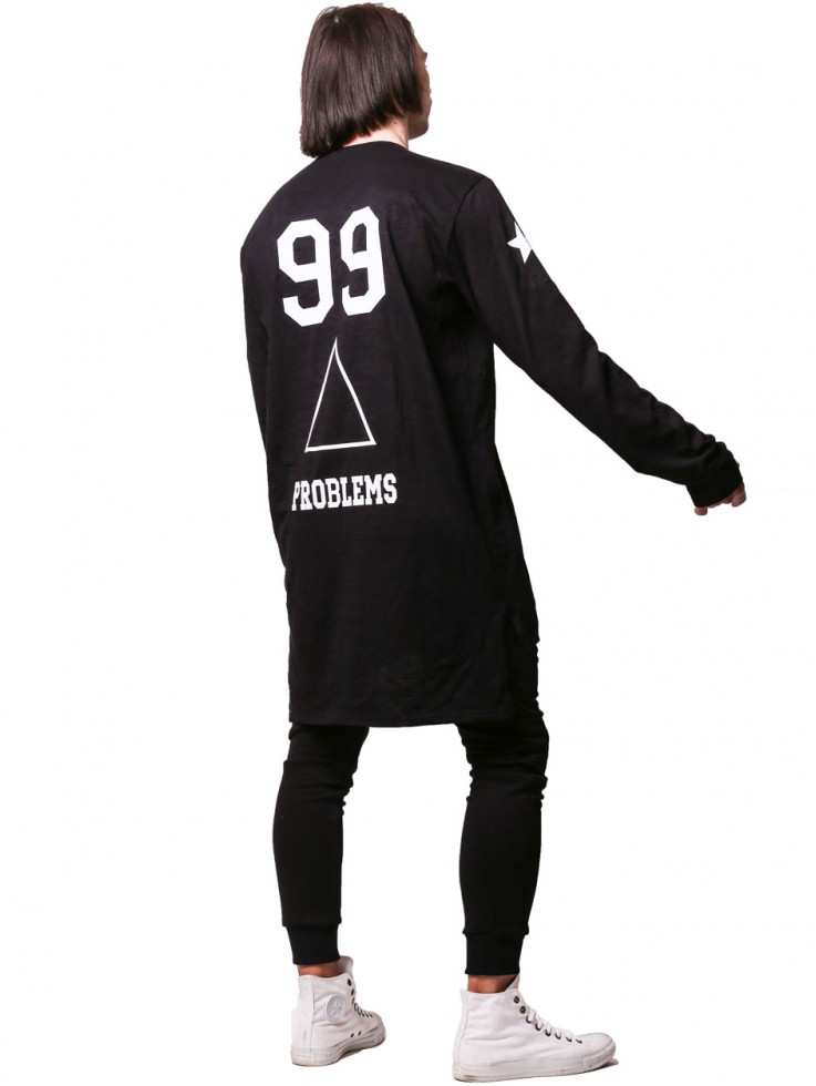 T-SHIRT LONG SLEEVE 99-PROBLEM BLACK