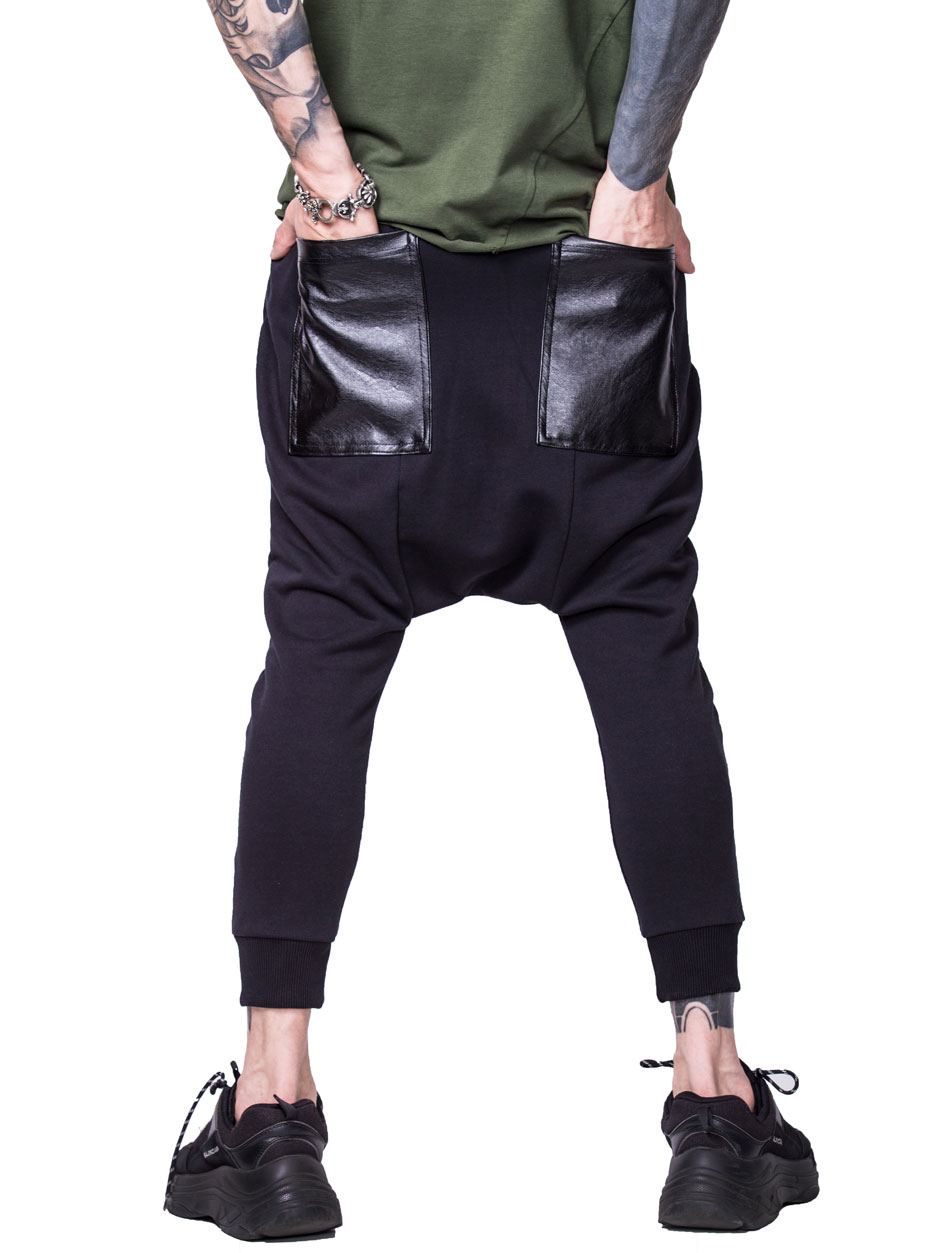 PANTS LEATHER POCKETS BLACK