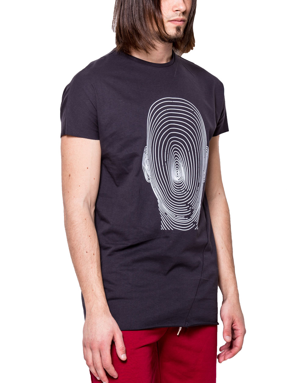 T-SHIRT FINGERPRINT GRAY