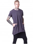T-SHIRT WITH POCKETS GRAY
