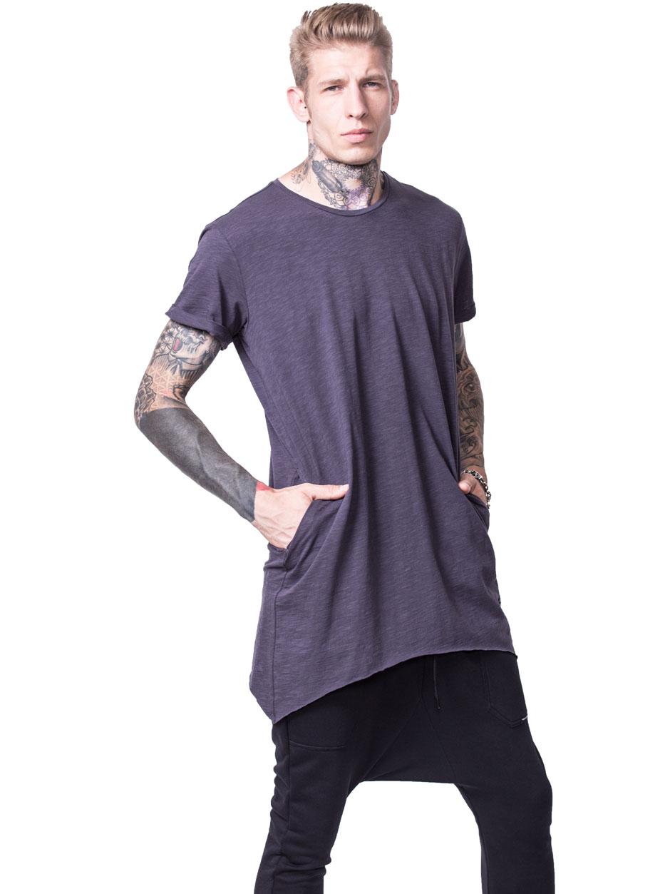 T-SHIRT WITH POCKETS GRAY