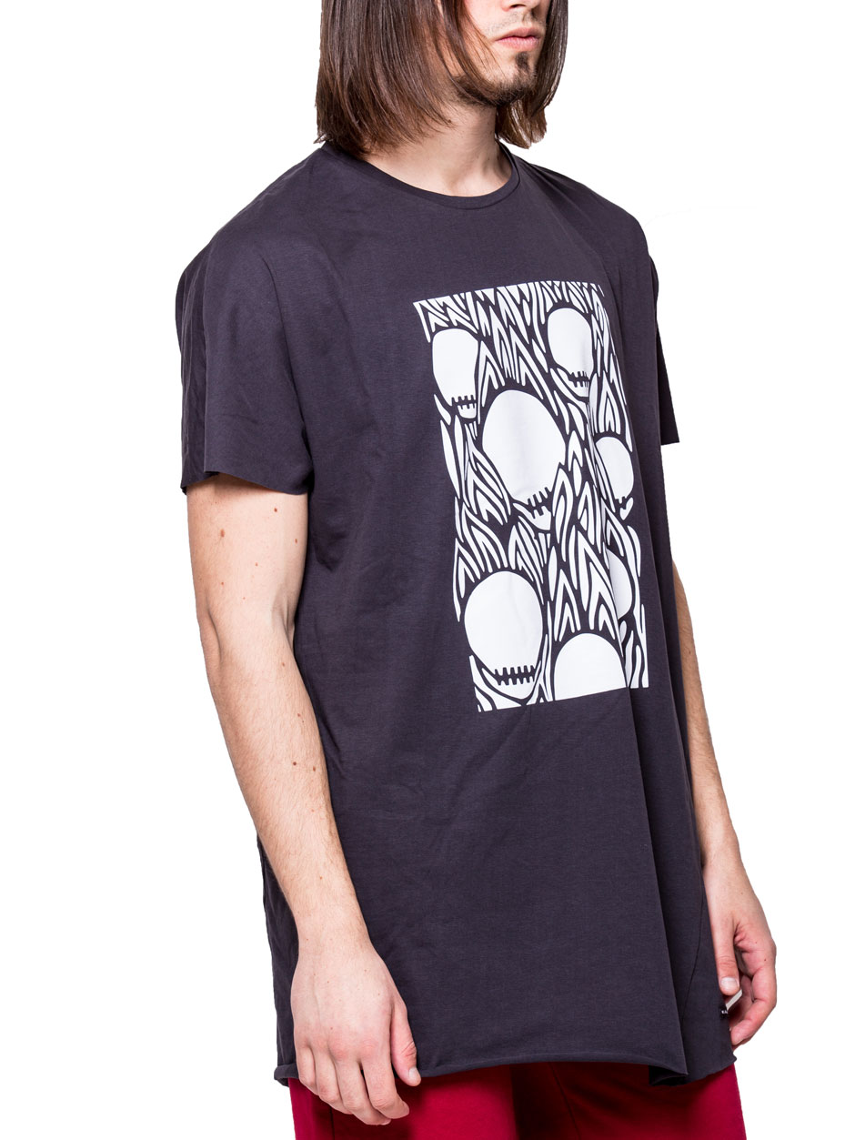 T-SHIRT SKULLS GRAY