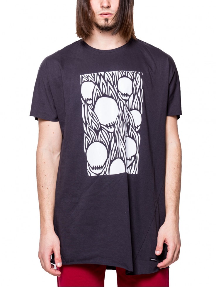 T-SHIRT SKULLS GRAY