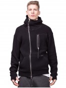 HOODIE ASYMMETRY LINES BLACK