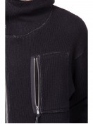 HOODIE ASYMMETRY LINES BLACK