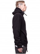 HOODIE ASYMMETRY LINES BLACK