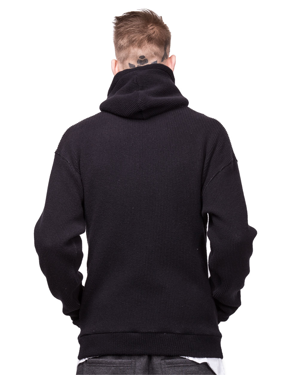 HOODIE ASYMMETRY LINES BLACK