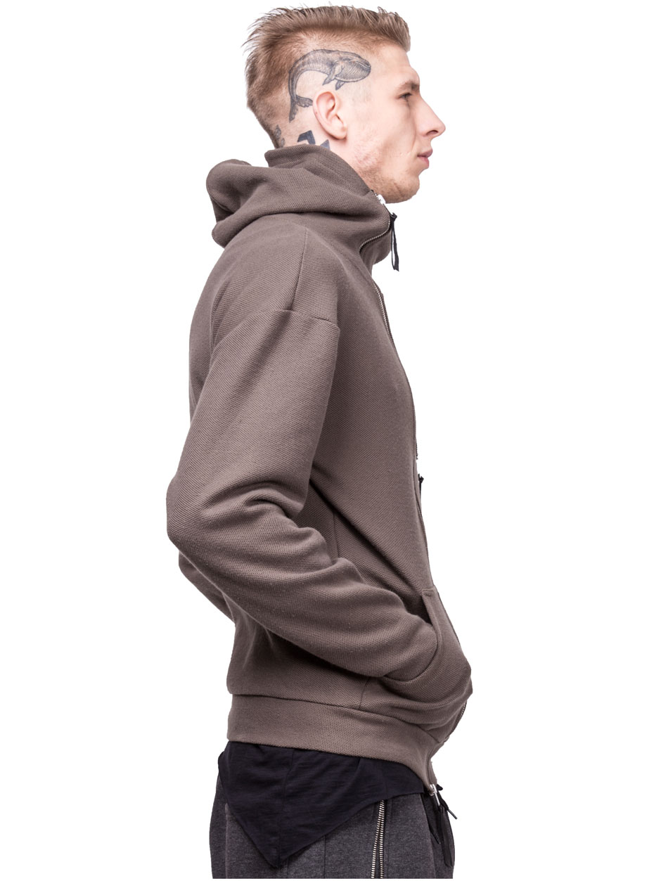 HOODIE ASYMMETRY LINES KHAKI